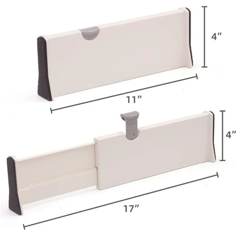 Set of 8Adjustable Drawer Dividers Organizer Separators Plastic DresserOrganizer